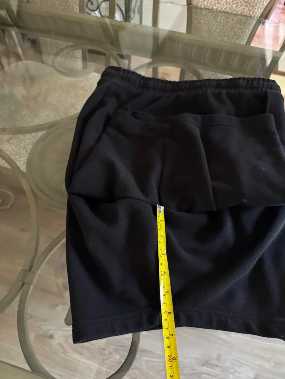 H&M Mens Regular Fit Black Shorts Size XXL Casual Cotton Blend